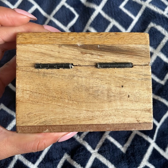 Handmade in India wooden boxes NEW Dark blue - Picture 5 of 6